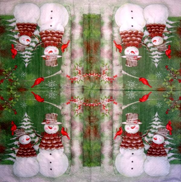 054 Snowman - 3-ply - Ambiente